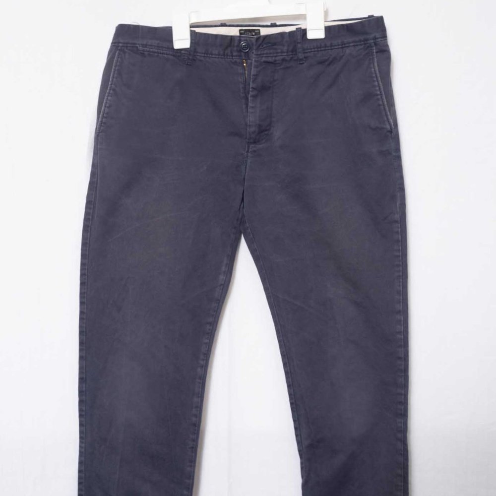 J. Crew Dark Blue Flat Front Chino Pants Men's 33x32